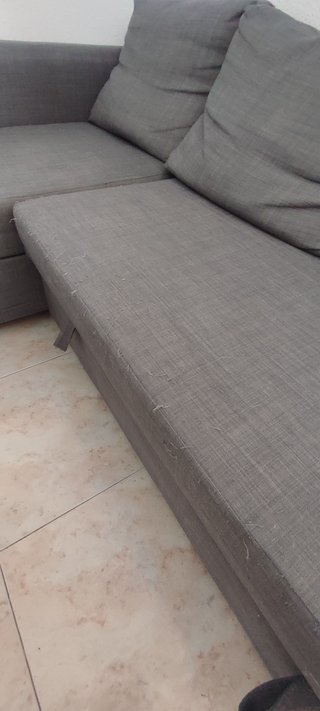 Sofá cama modular gris con almacenaje - FRIHETEN