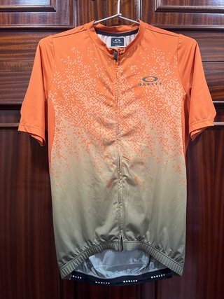 Maillot Oakley Naranja y Verde Talla M