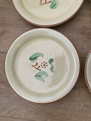 6 Piatti in Ceramica Tradizionale Vintage