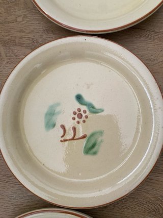 6 Piatti in Ceramica Tradizionale Vintage