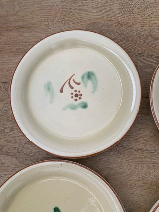 6 Piatti in Ceramica Tradizionale Vintage