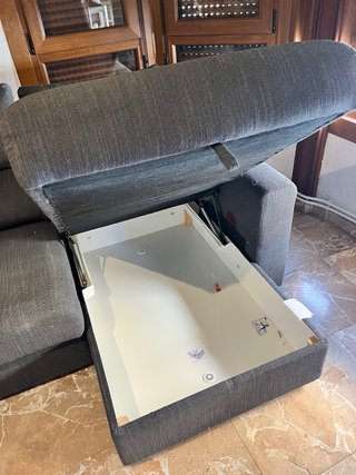 Sofá 3 plazas chaise longue gris