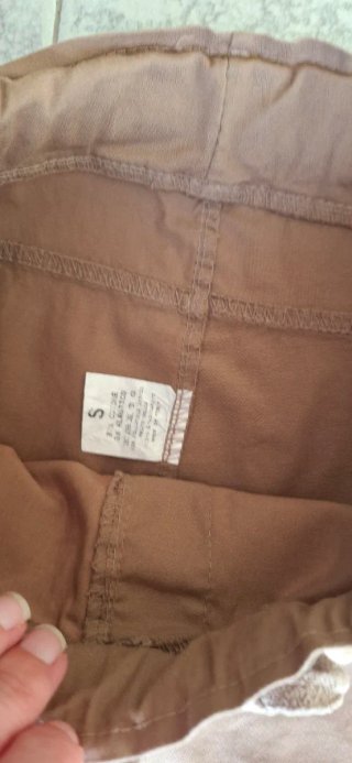 Pantaloni Capri Marroni Cotone Taglia S