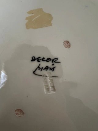 Plato Decorativo de Cerámica Pintado a Mano