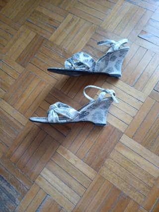 Sandalias mujer talla 38 gris  multicolor