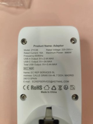 Ladrón Enchufe 6 en 1 USB