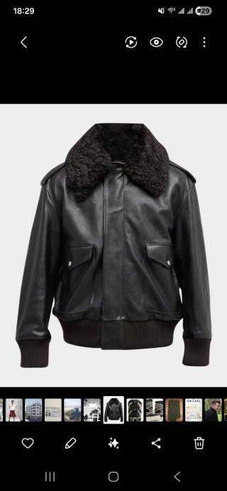 Cazadora Burberry Runway Piel Negra DANIEL LEE