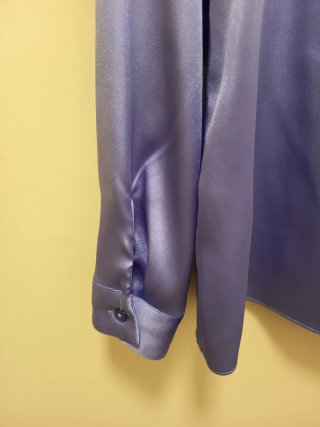 Camisa lencera lila Massimo Dutti
