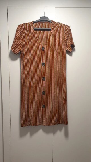 Vestido de rayas multicolor