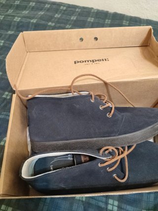 Zapatos Pompei Piel Azul