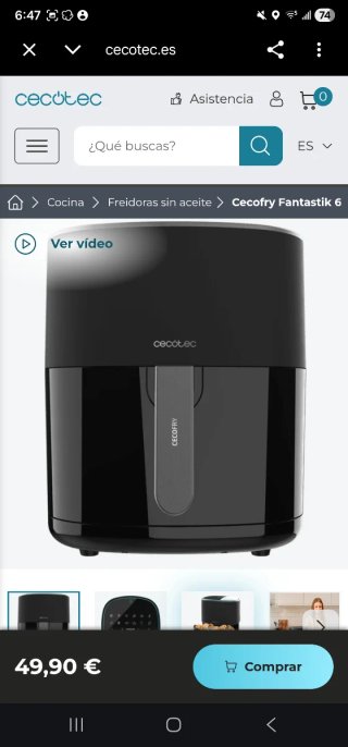Freidora Cecotec Fantastik 6500