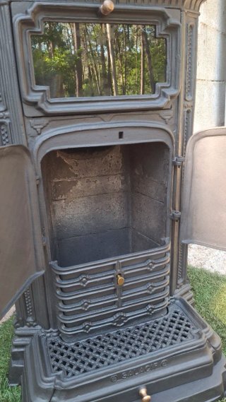 Estufa leña hierro fundido horno