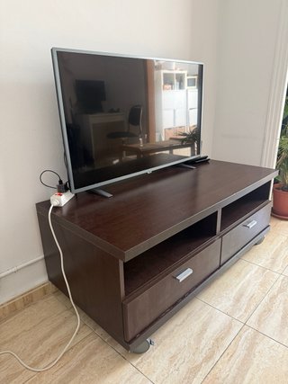 Mueble TV y Alacena Marrón/Gris 2 piezas