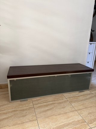 Mueble TV y Alacena Marrón/Gris 2 piezas