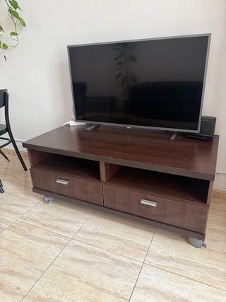 Mueble TV y Alacena Marrón/Gris 2 piezas
