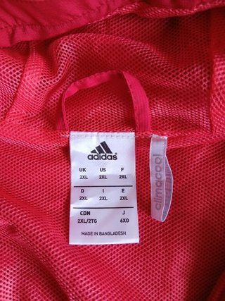 Adidas Tracktop Rossa Taglia XXL