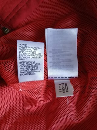 Adidas Tracktop Rossa Taglia XXL