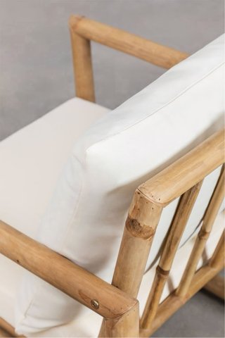 Conjunto jardín: sofá + 2 sillones bambú