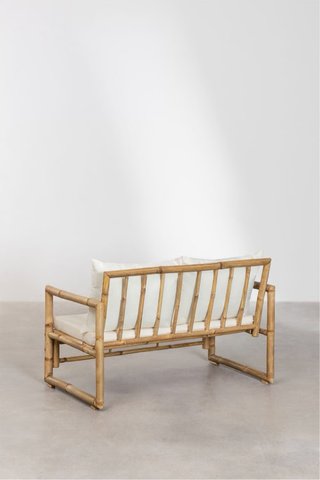 Conjunto jardín: sofá + 2 sillones bambú