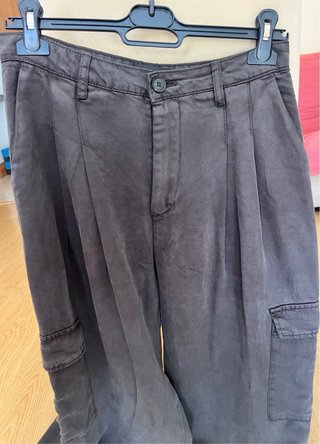 Pantalones cargo Desigual mujer negros/grises