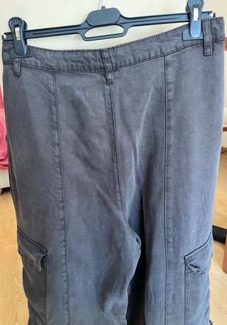 Pantalones cargo Desigual mujer negros/grises