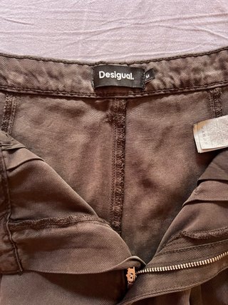 Pantalones cargo Desigual mujer negros/grises