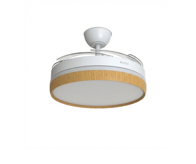 Ventilador techo retráctil ultra silencioso LED