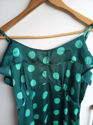 Vestido Sfera lunares verde talla M