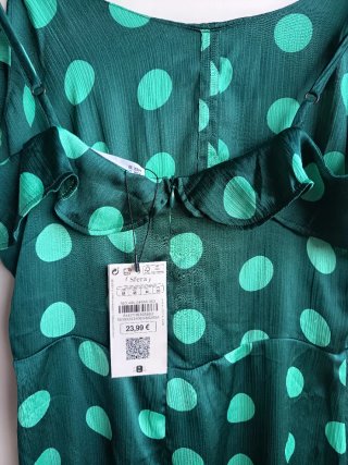 Vestido Sfera lunares verde talla M