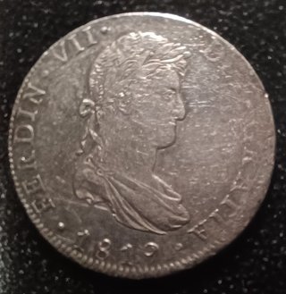 Moneda de Plata 8 Reales Fernando VII  (1819)