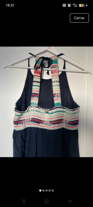 Vestido largo étnico Billabong azul marino