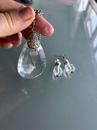 Conjunto Colgante y Pendientes Plata