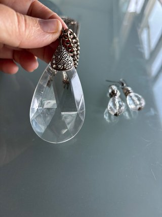 Conjunto Colgante y Pendientes Plata