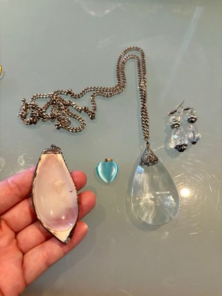 Conjunto 3 Colgante ,cadena  y Pendientes