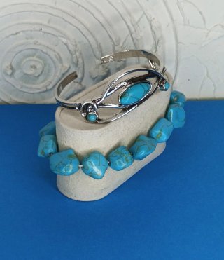 Conjunto 2 Pulseras Turquesas