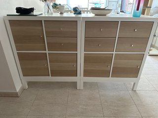 2 Estanterías Kallax + Estructura Ikea