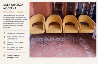 Silla tapizada mostaza moderna
