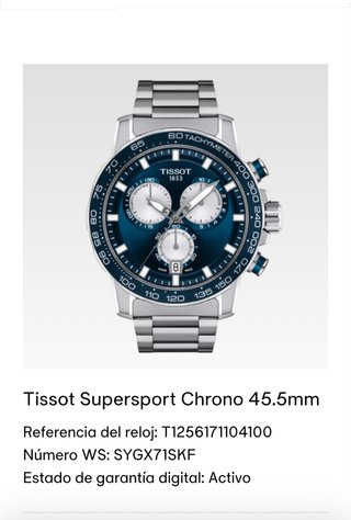 Tissot Supersport Chrono 45.5mm Negro/Plata