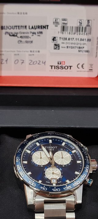 Tissot Supersport Chrono 45.5mm Negro/Plata