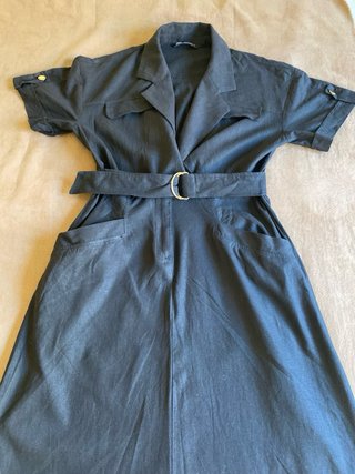 Vestido largo Zara Lino Viscosa Talla M