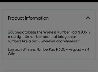 Teclado Numérico Logitech Inalámbrico Negro