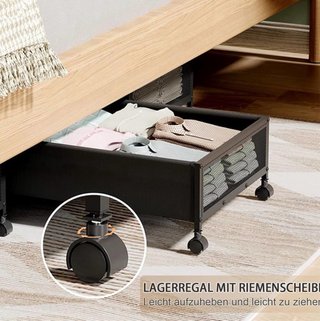 2 Cajas Bajo Cama con Ruedas 43L