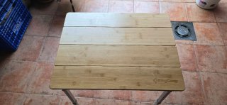 Mesa Camping KingCamp Bambú 60x65