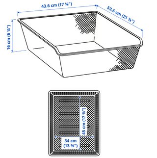 Cesto de rejilla KOMPLEMENT IKEA blanco 50x58 cm