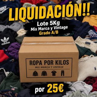 Lote 5Kg Ropa Invierno Marca y Vintage Grado A/B