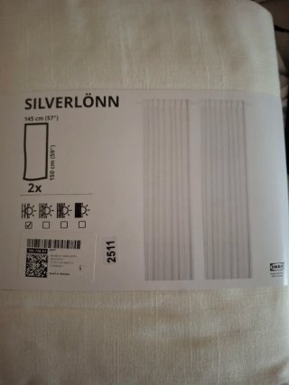 Cortinas IKEA SILVERLÖNN Beige 145x150cm (2uds)