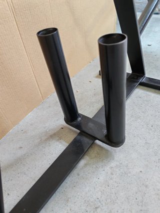Rack para discos y barras de gimnasio