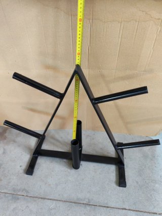 Rack para discos y barras de gimnasio