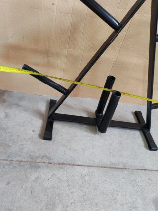 Rack para discos y barras de gimnasio