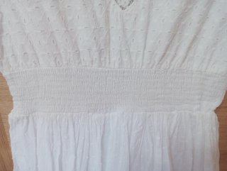 Vestido blanco estilo ibicenco